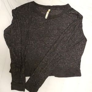 Cropped black sweater